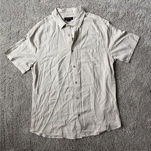 Cotton On Men's Light Tan Short Sleeve Shirt, Size Large